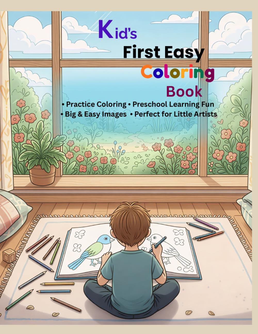 Kid’s First Easy Coloring Book — children's book cover